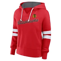 Women's Fanatics Red Chicago Blackhawks Oversized Seize Pullover Hoodie