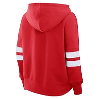 Women's Fanatics Red Chicago Blackhawks Oversized Seize Pullover Hoodie
