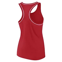 Débardeur rouge à col rond et dos nageur avec logo Fanatics des Blackhawks de Chicago pour femmes