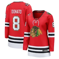 Maillot de joueur échappé du centenaire des Blackhawks Chicago Ryan Donato, fanatiques féminines