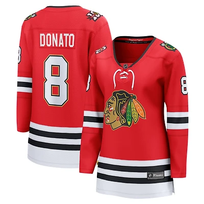 Women's Fanatics Ryan Donato Red Chicago Blackhawks Centennial Breakaway Player Jersey