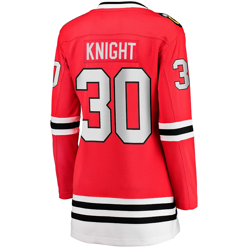 Women's Fanatics Spencer Knight Red Chicago Blackhawks Home Breakaway Player Jersey