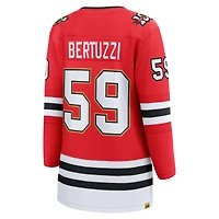 Maillot de joueur échappé du centenaire des Blackhawks Chicago Tyler Bertuzzi, fanatiques féminines