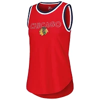 Débardeur stratégique rouge G-III 4Her par Carl Banks pour femmes des Blackhawks de Chicago