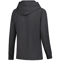 Sweat à capuche raglan Connor Bedard pour femme, couleur charbon, avec nom et numéro des Blackhawks de Chicago