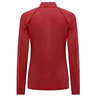 Women's Levelwear Red Chicago Blackhawks Kinetic Insignia Core Raglan Quarter-Zip Top