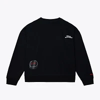 Women's Mitchell & Ness  Black Chicago Blackhawks Crewneck Sweatshirt