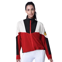 Veste zippée Tessa pour femme MSX by Michael Strahan rouge/noir des Chicago Blackhawks