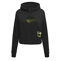 Sweat à capuche court pour femme Pro Standard Chicago Blackhawks Jewels noir