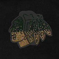 Sweat à capuche court pour femme Pro Standard Chicago Blackhawks Jewels noir