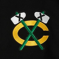 Sweat à capuche court pour femme Pro Standard Chicago Blackhawks Jewels noir