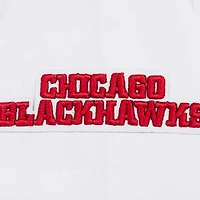 T-shirt court Pro Standard blanc des Blackhawks de Chicago pour femmes Boxy Script Tail