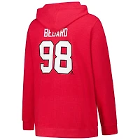 Women's Profile Connor Bedard Red Chicago Blackhawks Plus Name & Number Thermal Pullover Hoodie