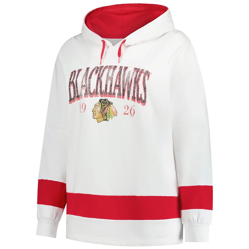 Women's Profile White Chicago Blackhawks Plus Hoodie