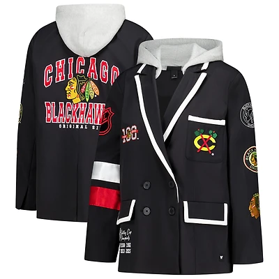 Blazer à capuche The Wild Collective Original 6 noir pour femmes