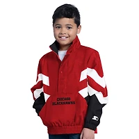 Haut à enfiler demi-zippé pour jeunes Chicago Blackhawks Prospect Red Starter