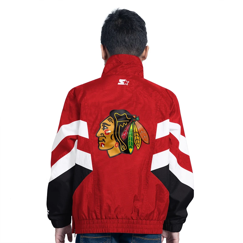 Youth Starter  Red Chicago Blackhawks Prospect Half-Zip Pullover Top