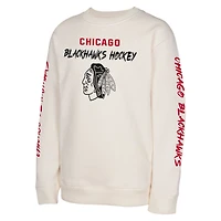 Sweat-shirt à enfiler Star Power des Chicago Blackhawks de couleur crème pour jeunes