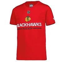 Youth Fanatics Red Chicago Blackhawks Authentic Pro Wordmark T-Shirt