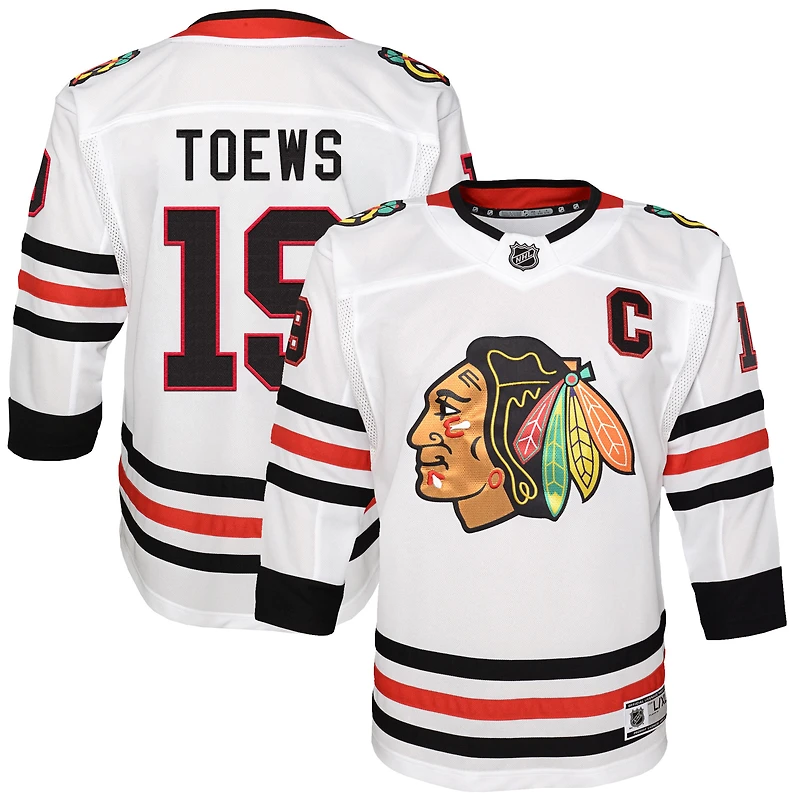 Jeune Jonathan Toews White Chicago Blackhawks Away Premier Player - Maillot