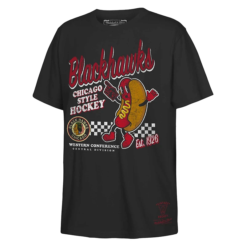 Youth Mitchell & Ness Black Chicago Blackhawks Concession Stand T-Shirt