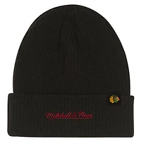 Bonnet en tricot à revers Mitchell & Ness pour jeunes Chicago Blackhawks, néons