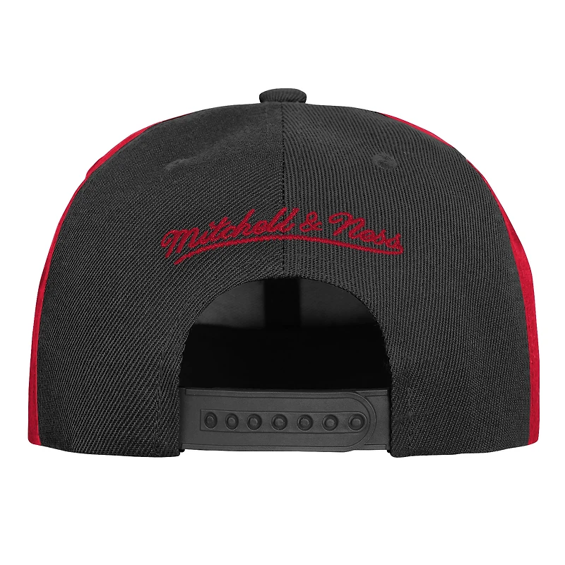 Casquette snapback Mitchell & Ness noire pour enfant, mascotte des Blackhawks de Chicago