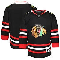 Youth Outerstuff Black Chicago Blackhawks Alternate Replica Jersey