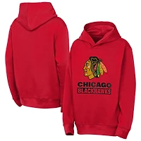 Youth Outerstuff  Red Chicago Blackhawks Back to Basics Hoodie