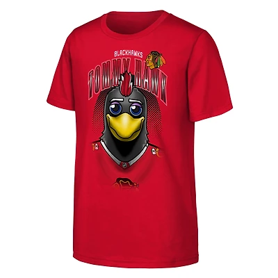 Youth Outerstuff  Red Chicago Blackhawks Mascot Highlight T-Shirt