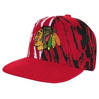 Youth Red Chicago Blackhawks Propel Flat Brim Snapback Hat
