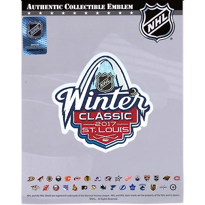 Écusson de maillot de l'emblème national de la Classique d'hiver de la LNH 2017 des Blackhawks de Chicago contre les Blues de St. Louis