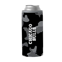 Chicago Bulls 12oz. Black Camo Slim Can Cooler