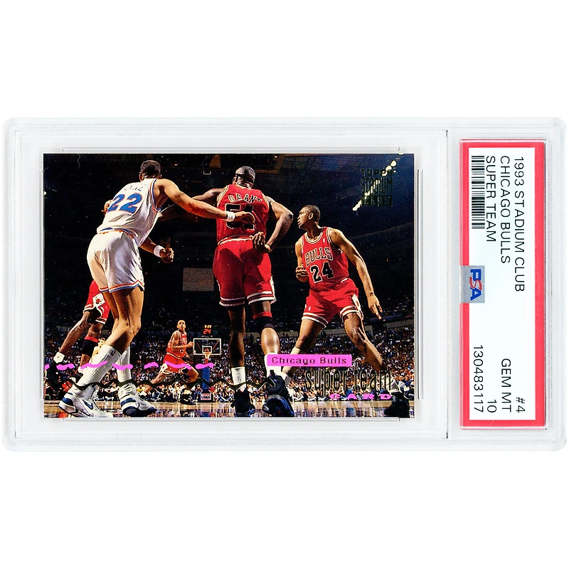 Chicago Bulls 1993-94 Topps Stadium Club Super Team #4 PSA Authenticated 10 Card