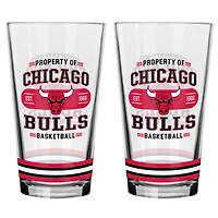 Ensemble de 2 verres à mélange Chicago Bulls