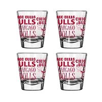 Chicago Bulls 4-Pack 2oz. Shot Glass Set