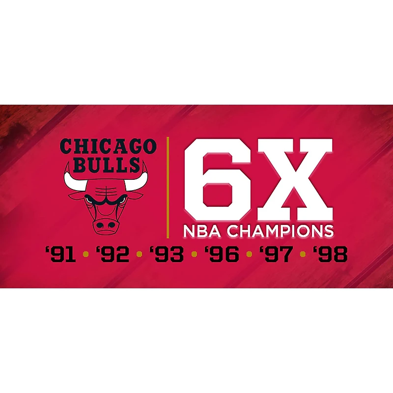 Chicago Bulls 6-Time NBA Finals Champions 12" Replica Larry O'Brien Trophy with Sublimated Plate