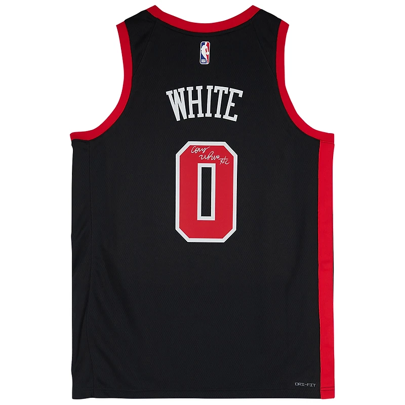 Coby White Chicago Bulls Autographed Black Nike 2023-24 City Edition Swingman Jersey