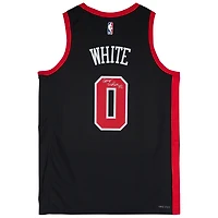 Coby White Chicago Bulls Autographed Black Nike 2023-24 City Edition Swingman Jersey