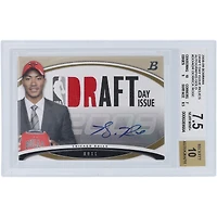 Derrick Rose Chicago Bulls Autographed 2008-09 Bowman Draft Day Relic Gold #DDIA-DR #8/10 BGS Authenticated 7.5/10 Rookie Card - 10,7,9,8.5 Subgrades