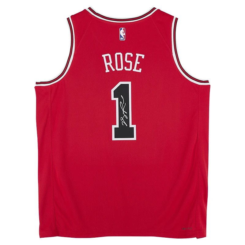 Derrick Rose Chicago Bulls Autographed Red Nike Icon Edition Swingman Jersey