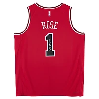 Derrick Rose Chicago Bulls Autographed Red Nike Icon Edition Swingman Jersey