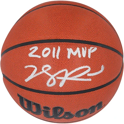 Derrick Rose Chicago Bulls Autographed Wilson Authentic Series Indoor/Outdoor Basketball with "2011 MVP" Inscription