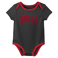 Infant Nike Chicago Bulls Three-Pack Bodysuit Set