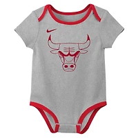 Infant Nike Chicago Bulls Three-Pack Bodysuit Set