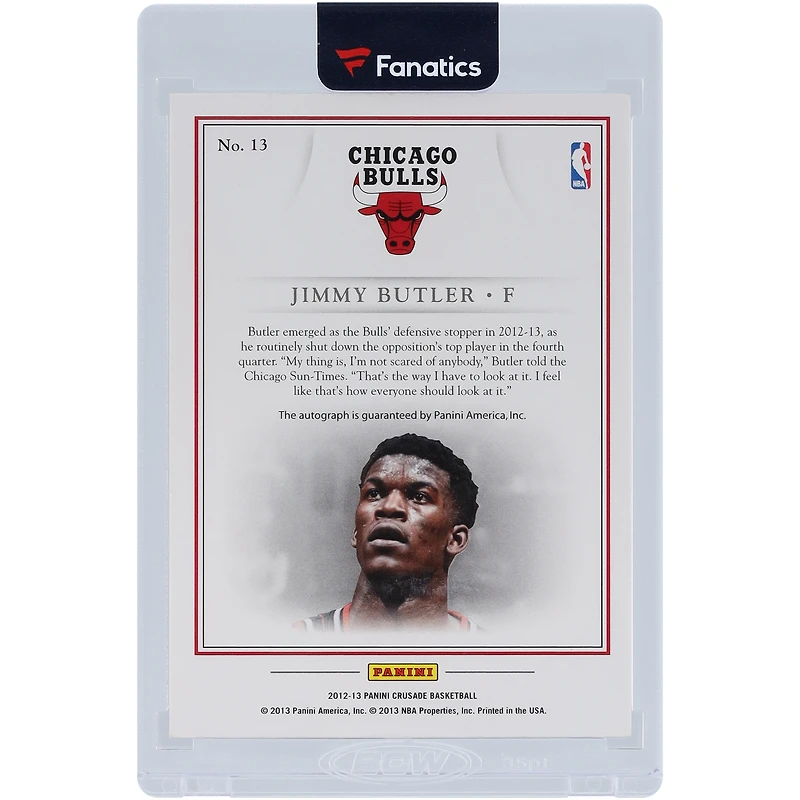 Jimmy Butler Chicago Bulls Autographed 2012-13 Panini Crusade Quest #13 Card
