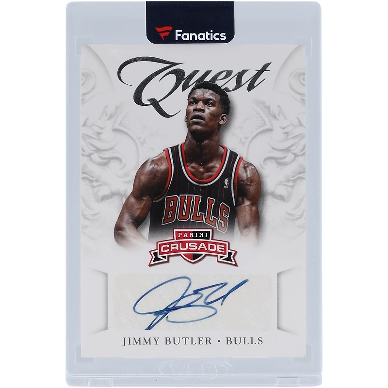 Carte Panini Crusade Quest n° 13 dédicacée par Jimmy Butler des Chicago Bulls 2012-13