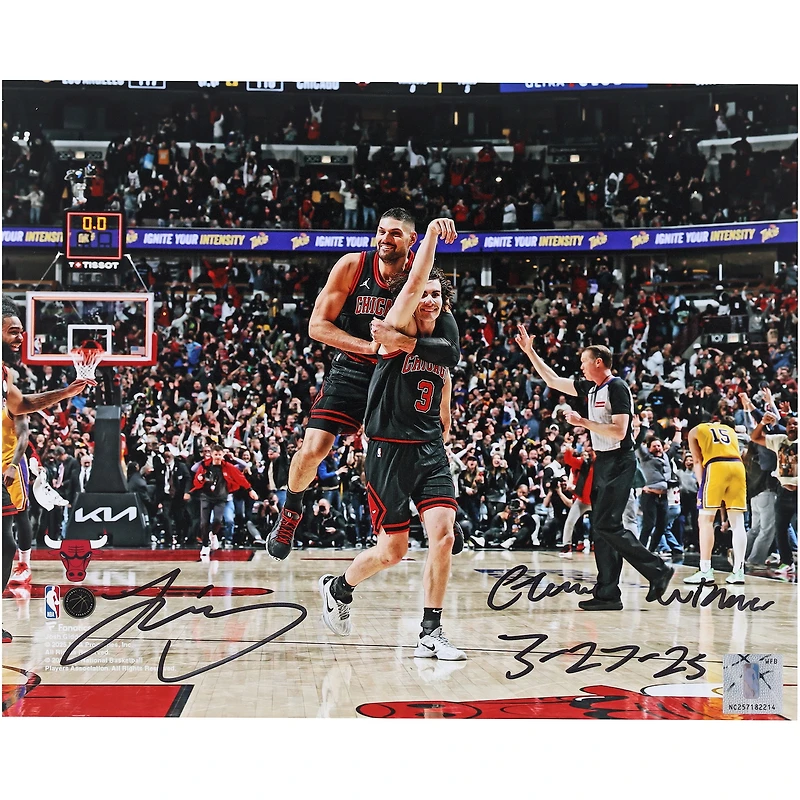 Josh Giddey Chicago Bulls Autographed 8" x 10" Game Winner vs. Lakers Photograph with "Game Winner 3-27-25" Inscription