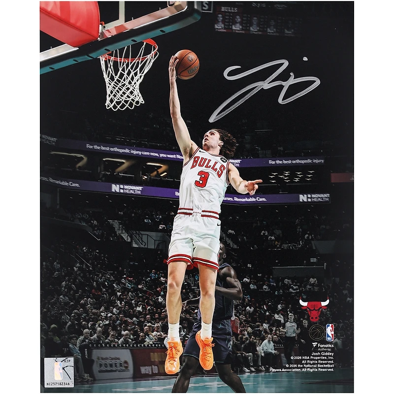 Photo dédicacée de Josh Giddey (Chicago Bulls) - 20 x 25 cm (8 x 10 pouces) - Layup Spotlight