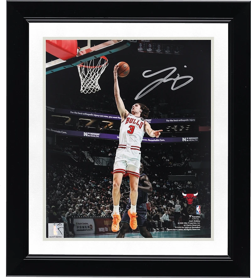 Josh Giddey Chicago Bulls Autographed 8" x 10" Layup Spotlight Photograph